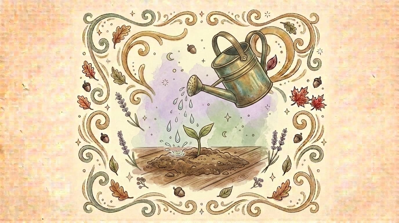 Illustration watering can, article « Kalendarz nauczyciela 2026/2027: terminy i plan roku »