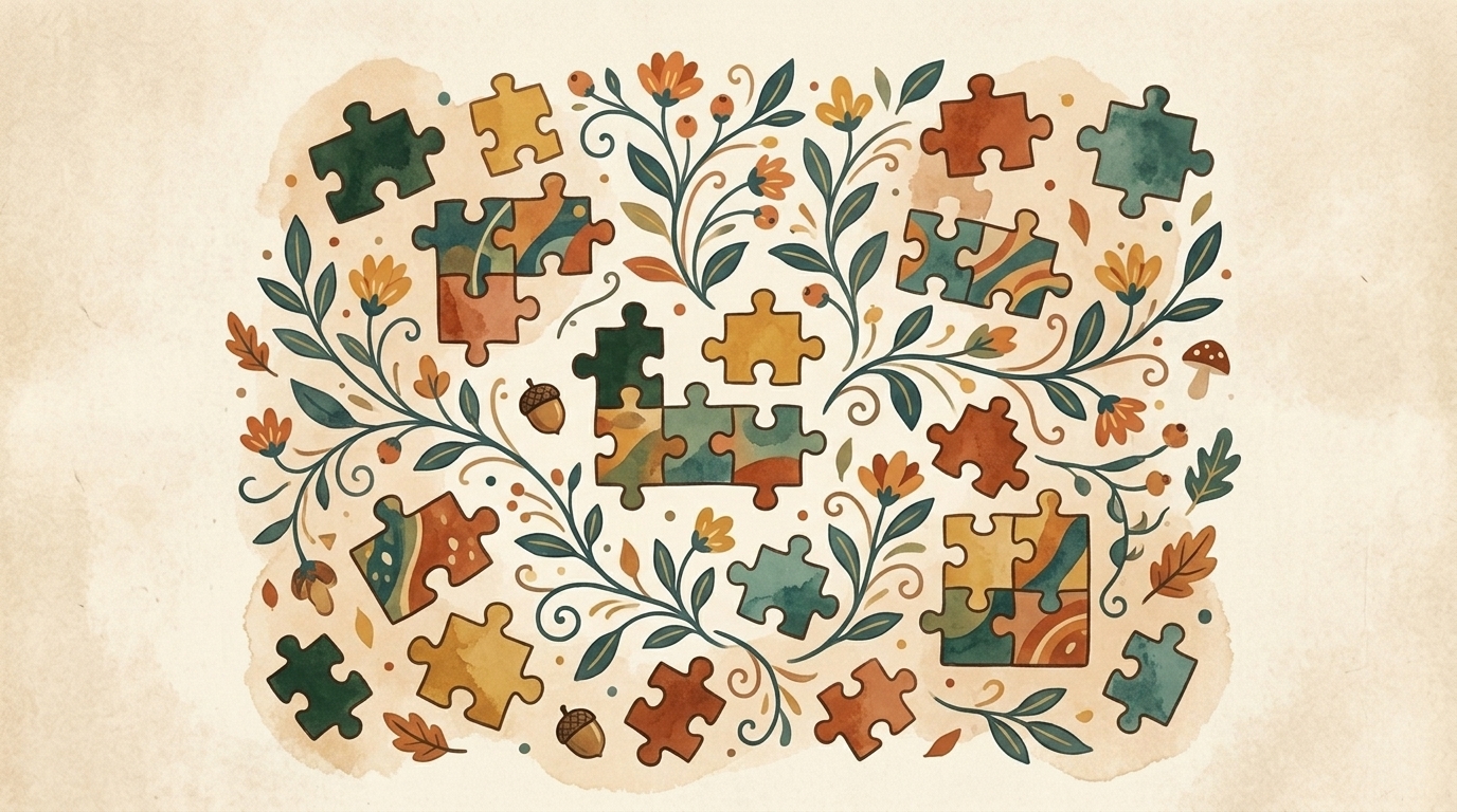 Illustration puzzle, article « Gamifikacja na lekcji matematyki: jak zacząć (2026) »